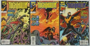 Nighthawk #1-3 VF/NM complete series - defenders spinoff set - jim krueger 2 lot 