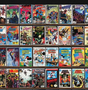 Huge Lot 150+ Comics with Detective Comics, Mickey And Donald & More!