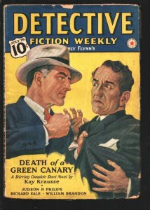 Detective Fiction Weekly 7/29/1939-Crime thrills-Hugh B. Cave-Judson P Philip... 