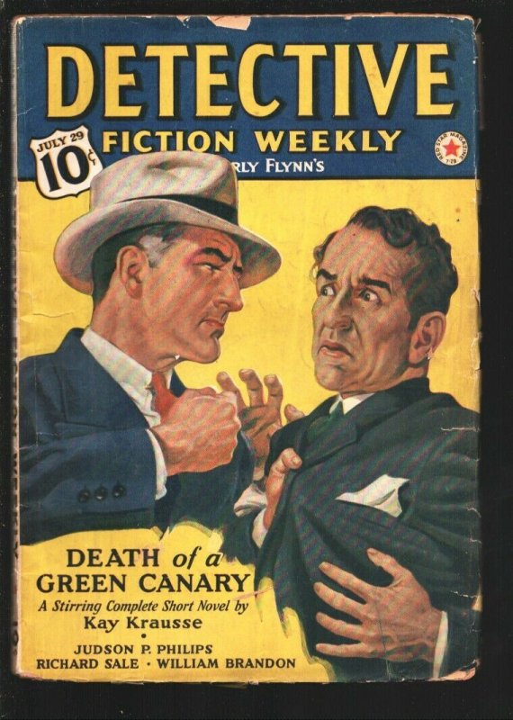 Detective Fiction Weekly 7/29/1939-Crime thrills-Hugh B. Cave-Judson P Philip...