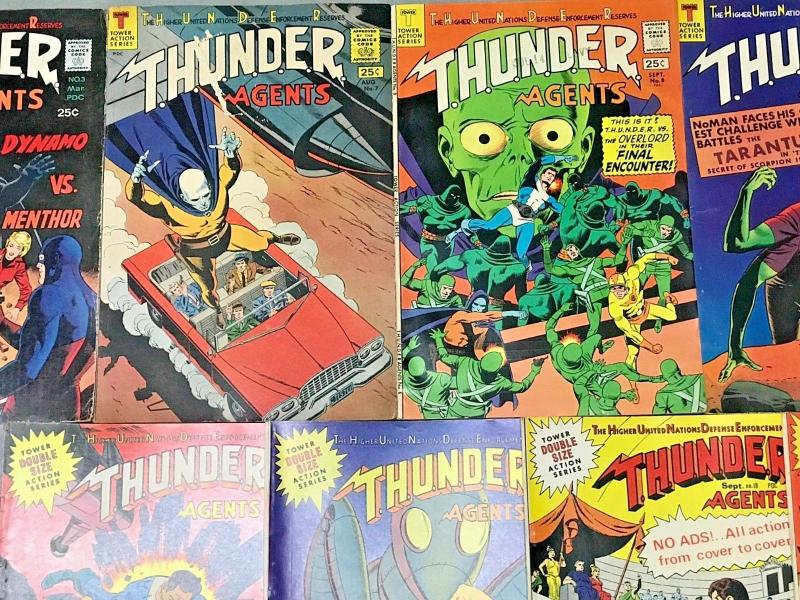 THUNDER AGENTS#2-20 VG-VF LOT 1966 (13 BOOKS) WALLY WOOD TOWER SILVER AGE COMICS