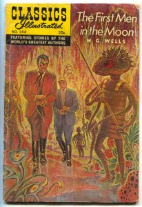 The First Men in the Moon- Classic Illustrated #144 HRN 166- HG WELLS VG