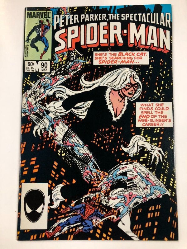 PETER PARKER SPECT SPIDER-MAN 90 VF-NM (May 1984)Black Cat, Black Costume