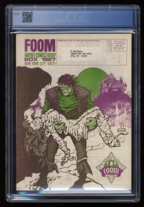Foom #2 CGC VF 8.0 White Pages Steranko and Ploog Cover Hulk!