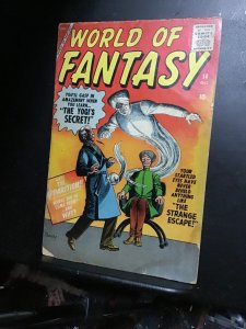World of Fantasy #14 (1958) pre-Marvel horror/sci-fi! Affordable grade! GD- Wow!