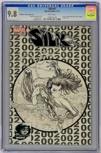 Silk #2 Marvel 2015 CGC 9.8 Phantom Sketch Amazing Spiderman 300 Homage Top Grd