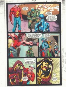 JSA #11 p.6 Color Guide Art - Flash Jay Garrick, Sand by John Kalisz