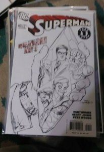 SUPERMAN  # 651 2006 DC DODSON  sketch variant  UP UP AND AWAY PT 3 luther