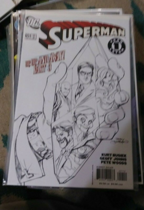 SUPERMAN  # 651 2006 DC DODSON  sketch variant  UP UP AND AWAY PT 3 luther
