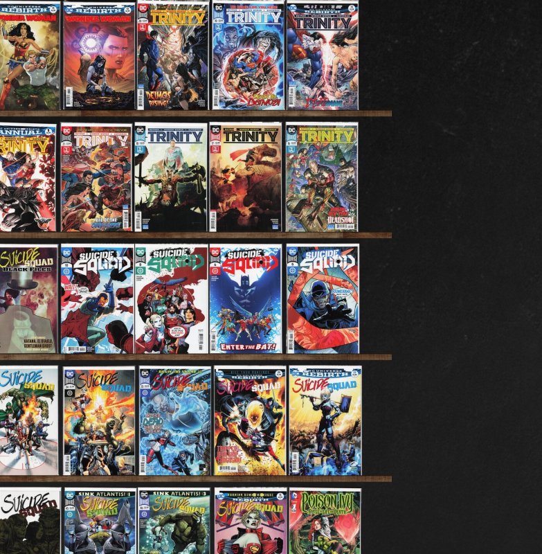 Huge Lot 160+ Comics with Suicide Squad, Wonder Woman, Trinity & More!