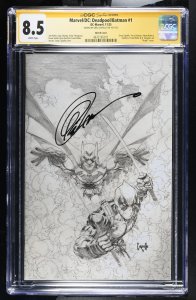 DEADPOOL BATMAN #1 MARVEL 1:200 GREG CAPULLO VARIANT SIGNED CGC SS 8.5