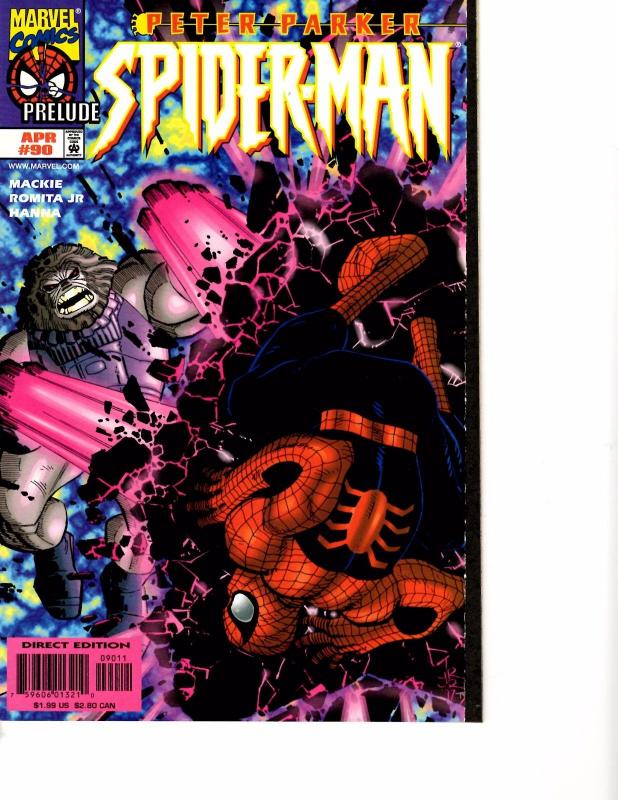 Lot Of 2 Marvel Comic Book Spider-Man Peter Parker #80 90 AH12