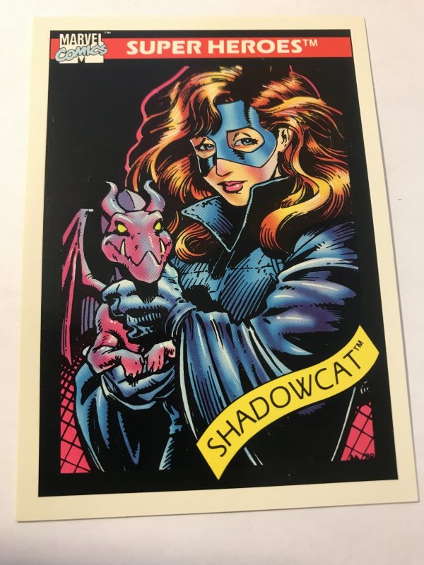 SHADOWCAT #25 card : 1990 Marvel Universe Series 1, NM/M, X-Men, dragon pet