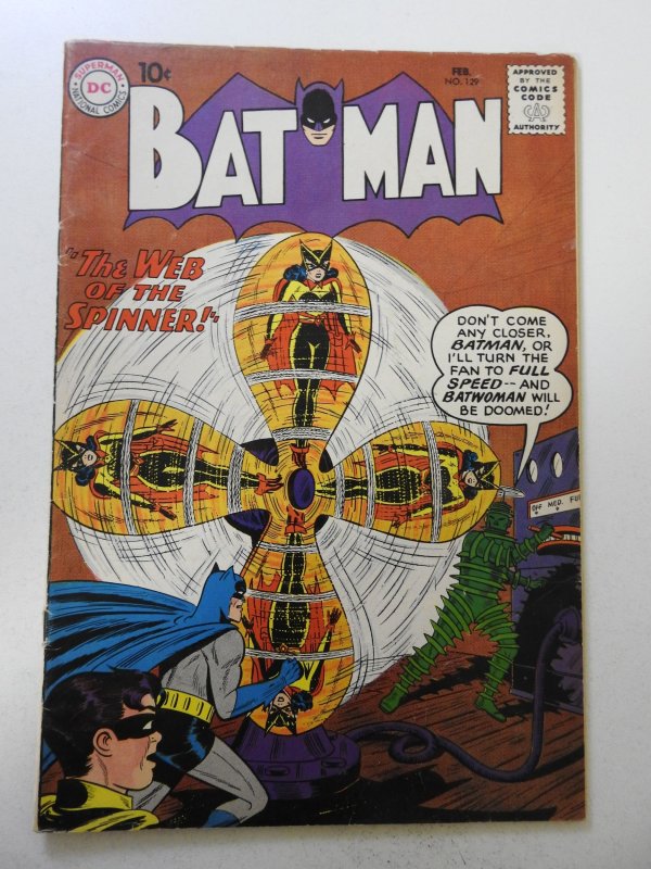 Batman #129 (1960) VG Condition moisture stain, ink on 1st page