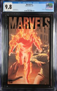 Marvels #1 CGC 9.8 Alex Ross cover art-Marvel comic book 439771012