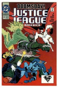 JUSTICE LEAGUE OF AMERICA #69 DC 1992  Direct Edition DOOMSDAY Death Superman 