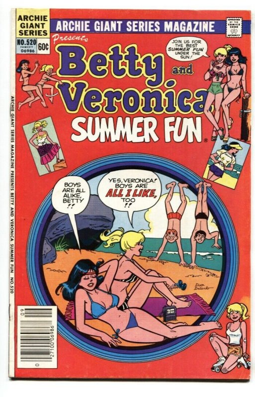 Archie Giant Series #520 Betty and Veronica Summer Fun GGA cvr
