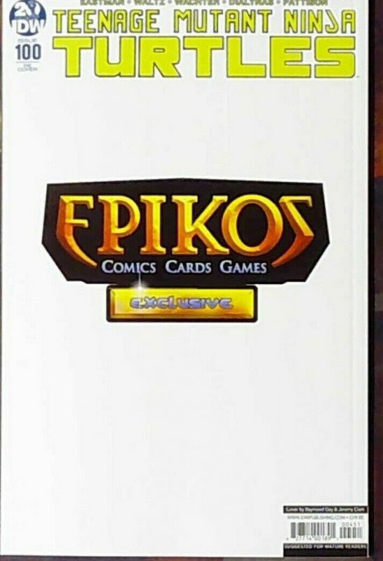 TMNT #100 Signed by Jeremy Clark Virgin Epikos Store Exclusive EB200