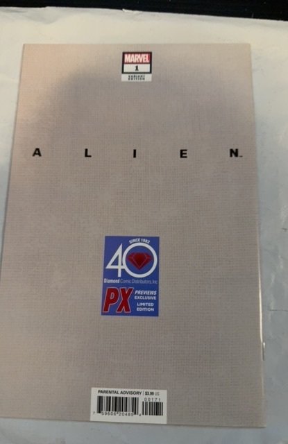 Alien #1 Charest Black and White Cover (2022)