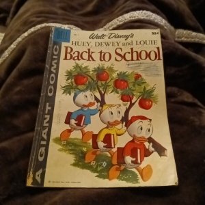 Dell Giant Huey, Dewey & Louie Back to School #1 uncle scrooge 1958 golden age