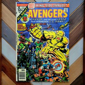 AVENGERS ANNUAL #6 VG+ (Marvel 1976) Captain America Whizzer Living Laser NUKLO