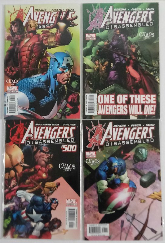 Avengers #500, 501, 502, 503 Lot of (4) Disassembled Storyline