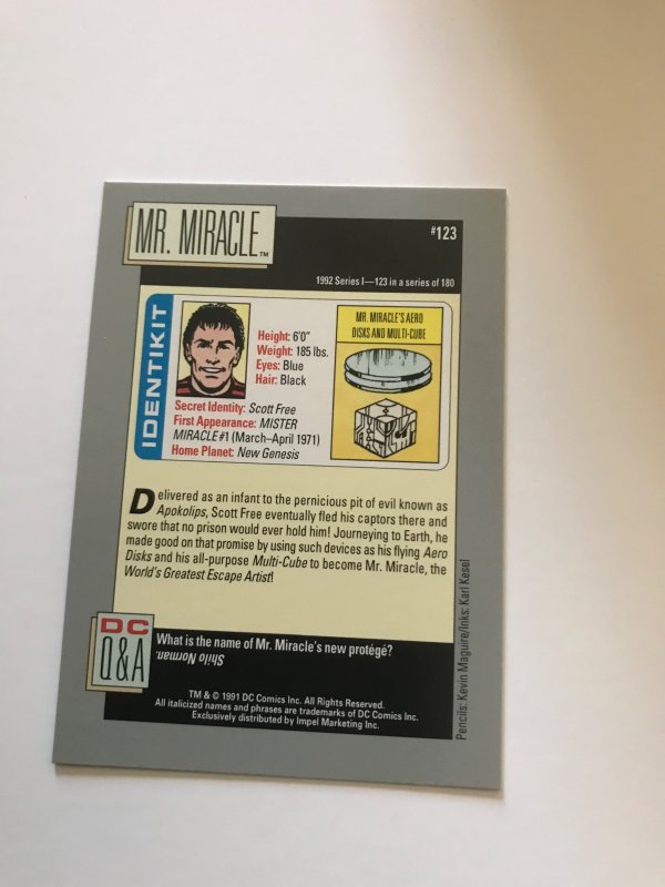 MR. MIRACLE #123 card : 1992 DC Universe Series 1, NM/M, Impel