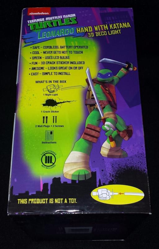 TMNT Teenage Mutant Ninja Turtles Leonardo 22 Katana 3D Deco Light - New!