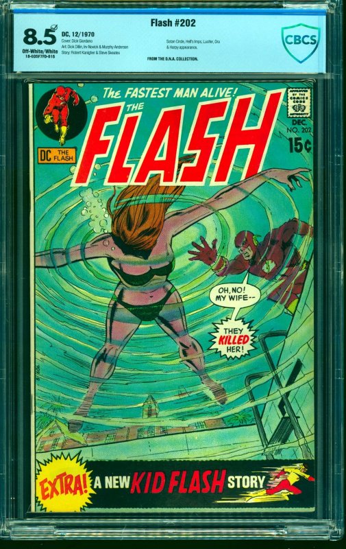 Flash #202 CBCS VF+ 8.5 Off White to White DC Comics