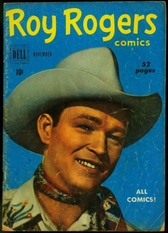 Roy Rogers Comics #35 1950- Dell Golden Age Western photo cover VG