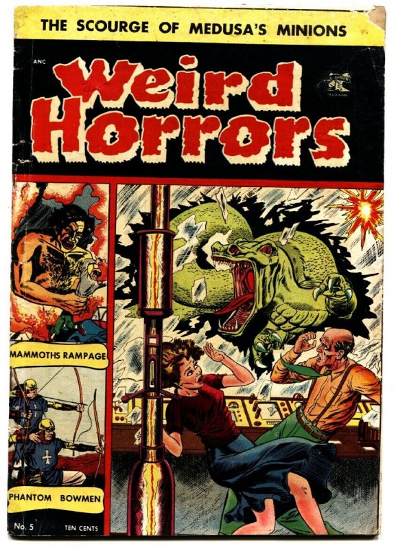 WEIRD HORRORS #5 comic book-Pre-code-1952-ST JOHN-RARE-SNAKE LIKE MONSTER 