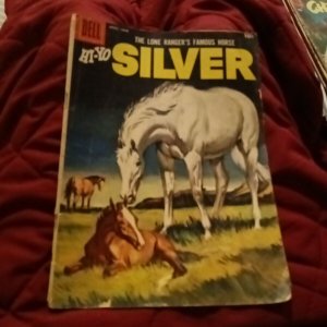 Dell LONE RANGERS FAMOUS HORSE HI-YO SILVER #26 silver age 1958 The Locust Swarm