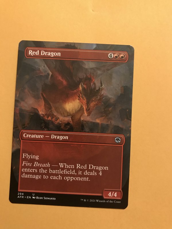 RED DRAGON : Magic the Gathering MtG card / Adventures in Forgotten Realms