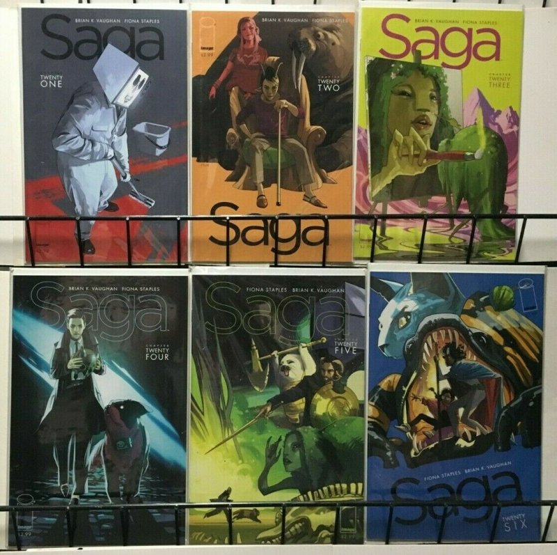 SAGA - IMAGE COMICS - #21-34 - 2014-16 - Brian K. Vaughan - VF+ or Better LOT #2