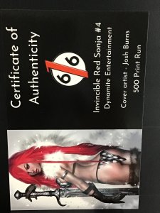 Invincible Red Sonja #4, 500 Print Run, RARE! Josh Burns Cover Artist