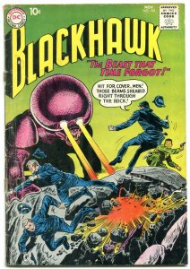 BLACKHAWK #154 1960-DC COMICS-WILD MONSTER COVER SCI FI G 