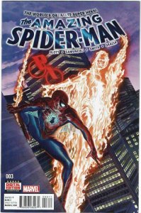 Amazing Spider-Man #3 (2015 v4) Dan Slott Alex Ross  Human Torch NM