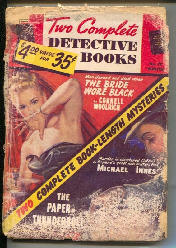 Two Complete Detective Books #72 Winter 1952-Spicy gun moll cover-hardboiled ...