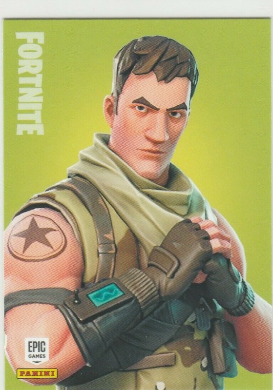 Fortnite Highrise Assault Trooper 128 Uncommon Outfit Panini 2019 trading card