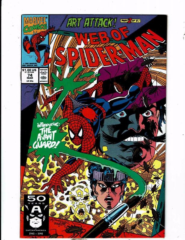 Lot of 5 Web of Spider-Man Marvel Comic Books #72 73 74 75 76 AH6