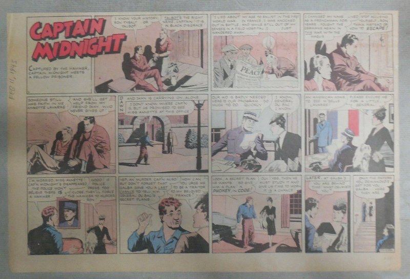 Captain Midnight Sunday by Jonwon  from 2/11/1945 Half Page Size!