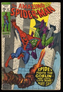 Amazing Spider-Man #97 FN 6.0 Drug Issue! Green Goblin! No CCA!