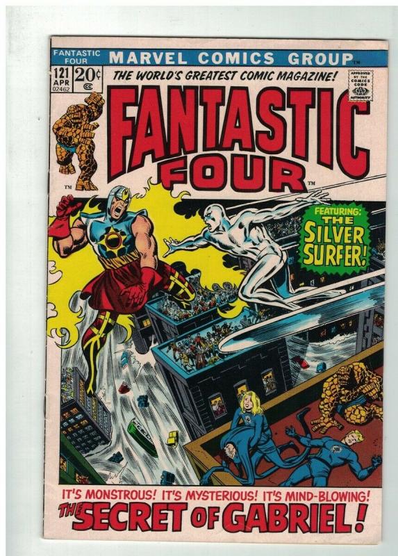 FANTASTIC FOUR 121 VG+April 1972 Silver Surfer