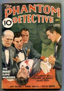 Phantom Detective Pulp July 1937- The Beast King Murders- Belarski