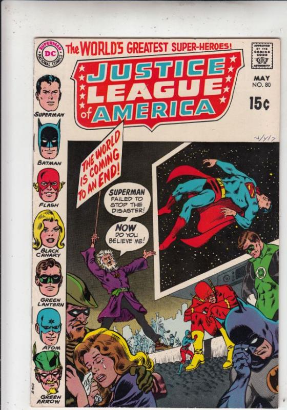 Justice League of America #80 (May-70) NM/NM- High-Grade Justice League of Am...