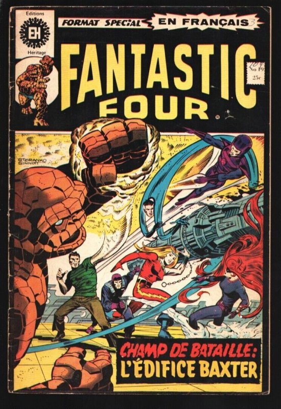 Fantastic Four #19 1972-Jim Steranko cover-Jack Kirby horror story-French lan...