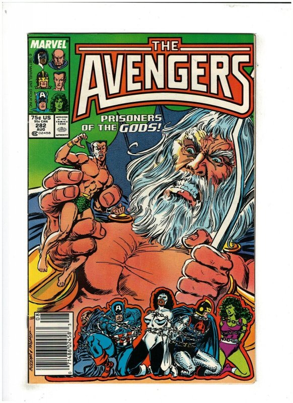 Avengers #282 VG 4.0 Newsstand Marvel Comics 1987 Captain America & Namor 