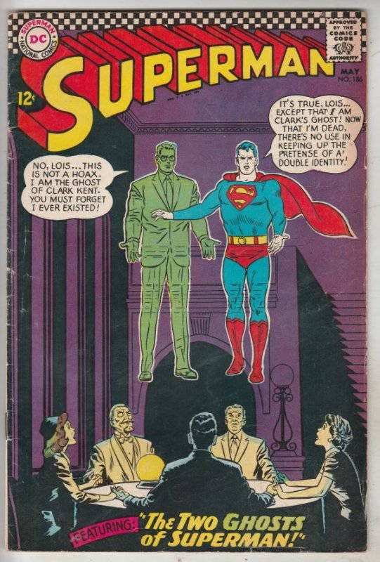 Superman #186 (May-66) FN+ Mid-High-Grade Superman