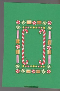 CHRISTMAS Candy Canes Peppermint & Striped Candy 6x8.5 Greeting Card Art #CC12