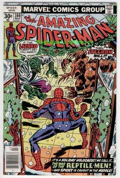SPIDER-MAN #166, VF, Lizard, Stegron, Amazing, 1963, Ross Andru, Len Wein
